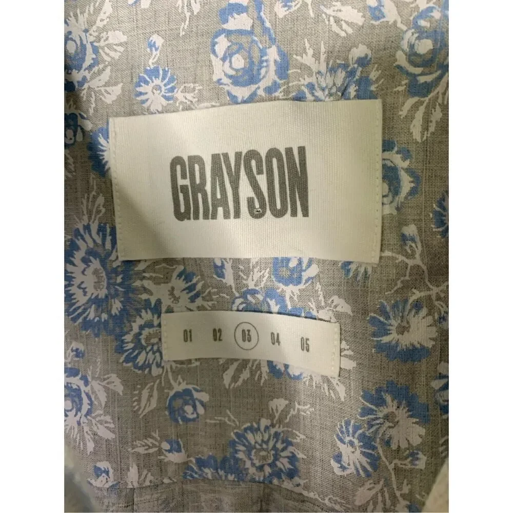 Grayson by Frank & Eileen 100% cotton button down shirt floral women's size 3